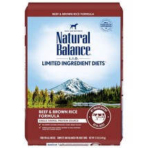 Natural Balance Pet Foods L.I.D. Adult Dry Dog Food Beef &amp; Brown Rice 1ea/12 lb - £64.85 GBP