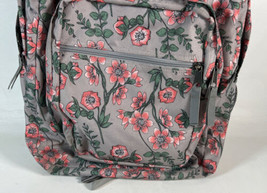 Girls Trans By Jasport Floral Roses Grey &amp; Pink Backpack Book Bag - £9.45 GBP
