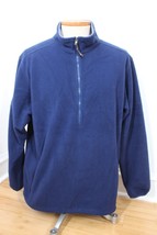 LL Bean XL Tall Blue 1/4 Zip Fleece Jacket - £22.77 GBP