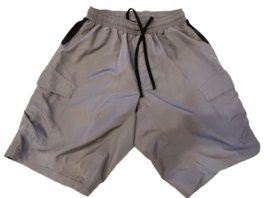 Bellwether Shorts Mens Medium Grey Padded Cycling Cargo Pockets Liner Baggies - £10.18 GBP