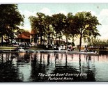 The Swan Boat Deering Oaks Portland Maine ME UNP UDB Postcard Y7 - $3.91