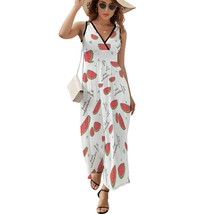 Mondxflaur Watermelon Summer Dresses for Women V-neck Sleeveless Long Dress - £28.67 GBP+