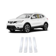B-Pillar Post Trim for Nissan Qashqai 2017-2021 (4PCs) Chrome Finish Tape-On Sty - £60.65 GBP