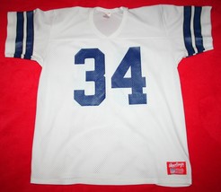Vintage 80s Rawlings HERSCHEL WALKER #34 Dallas Cowboys Mesh Football Jersey XL - $148.49