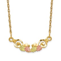 Black Hills Gold 10K Tri Color Gold Necklace - £156.66 GBP