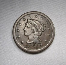 1854 Large Cent VF Coin AM652 - £30.27 GBP