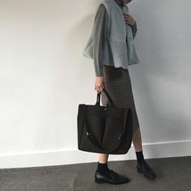 2021 new Pu Leather laptop Bag Simple Handbags Famous Brands Women Shoulder Bag  - £52.25 GBP