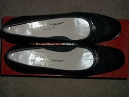 Salvatore Ferragamo BALADE Black Soft Leather 9AAAA Shoes Used - $70.00