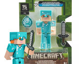 Minecraft Alex in Diamond Armor 3.25&quot; Figure with Iron Sword &amp; Diamond NIP - $23.88