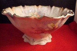 Silesia Germany Footed Bowl/centerpiece, leaf and grapes design, [B29] - £93.22 GBP