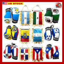 South America Country Flags Mini Boxing Gloves for Rear View Mirror High Quality - £8.61 GBP