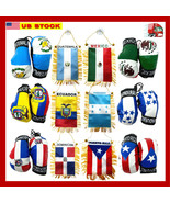 South America Country Flags Mini Boxing Gloves for Rear View Mirror High... - £8.69 GBP