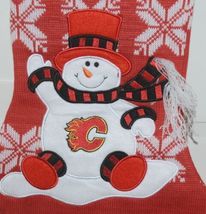 SC Sports NHL Calgary Flames Snowman 22 Inch Red White Black Stocking image 3