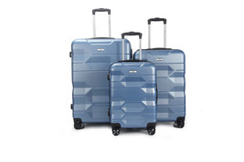 Luggage 3 Piece Set 360 Dual Spinning Spinner Hardshell Lock 20&quot; 24&quot; 28&quot;  AQUA - £120.70 GBP