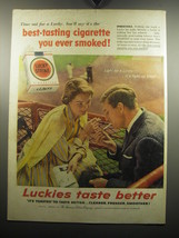 1957 Lucky Strike Cigarettes Ad - best-tasting cigarette you ever smoked - £14.44 GBP
