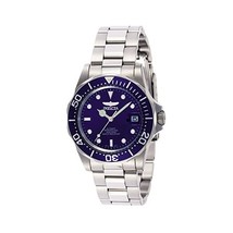 INVICTA Pro Diver Men&#39;s Automatic Watch with Blue Dial Analogue Display and Silv - $215.00