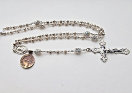 Creed 925 Sterling Silver Classic Catolic Rosary With A Crucifix - $232.82