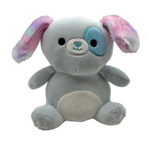 Squishmallows Squeeze Mallows Demir Blue Dog 8&quot; Plush Stuffed Toy Tie Dye Ears - £9.11 GBP