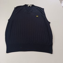 Augusta National Golf Shop Men&#39;s Cable Knit Black Spun Sweater Vest Size XL - £18.35 GBP