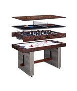 4-in-1 Combo Game Table Includes Air Hockey, Foosball, Ping Pong and Pok... - $456.11