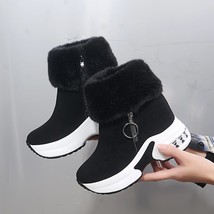 Women Ankle Boot Fashion Warm Plush Winter Snow Boots Retro Zipper Boots for Wom - £40.16 GBP
