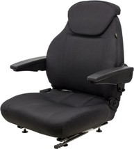 John Deere Black Fabric Seat 6110 6110L 6120 6120L 6200 6210 6300 6400 6... - £274.64 GBP