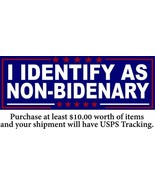 I Identify as Non Bidenary Sticker or Magnet &quot;Stars&quot;  Decal or Magnet se... - £7.78 GBP+