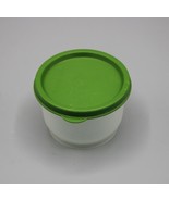 Tupperware #1229-34 Clear Small Snack Bowl &amp; Green Lid #4922A-2 - £3.88 GBP