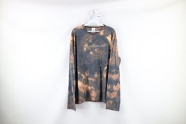 Vintage Y2K 2001 Calvin Klein Mens XL Acid Wash Spell Out Long Sleeve T-Shirt - £31.61 GBP