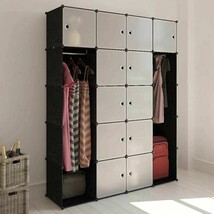 vidaXL Modular Storage Black and White Plastic Large Modular - $238.56 CAD
