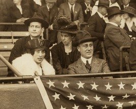 Franklin and Eleanor Roosevelt at a Washington DC baseball game 1917 Pho... - $8.81+