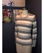 Banana Republic Striped Button Cuff Wool Cashmere Blend Sweater Small - $15.99