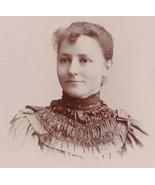 Victorian Cabinet Card - Ella Ruedig Pretty Woman in Black - Lecher Phot... - $16.78