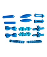 Vintage Plastic Hair Clip Barrette Lot Made in USA Paired Blue Moon cat ... - $33.24 CAD