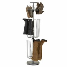 Metal Shoe Tree Boot Shapers Adjustable 12 Pair 6 Holder Support Stand Storage - £94.81 GBP