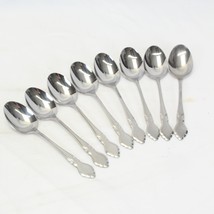 Oneida Musette Northland Oval Soup Spoons 6.875&quot; Lot of 8 - £25.39 GBP