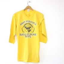 Vintage West Virginia University Mountaineers WVU Hall O/Fame Bowl T Shirt Large - £52.43 GBP