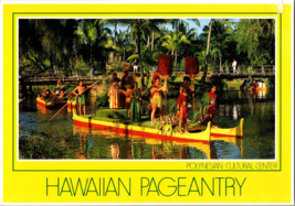 Vtg Postcard Hawaiian Pagentry, Polynesian Culture Center, Laie Oahu, Hawaii - £5.19 GBP
