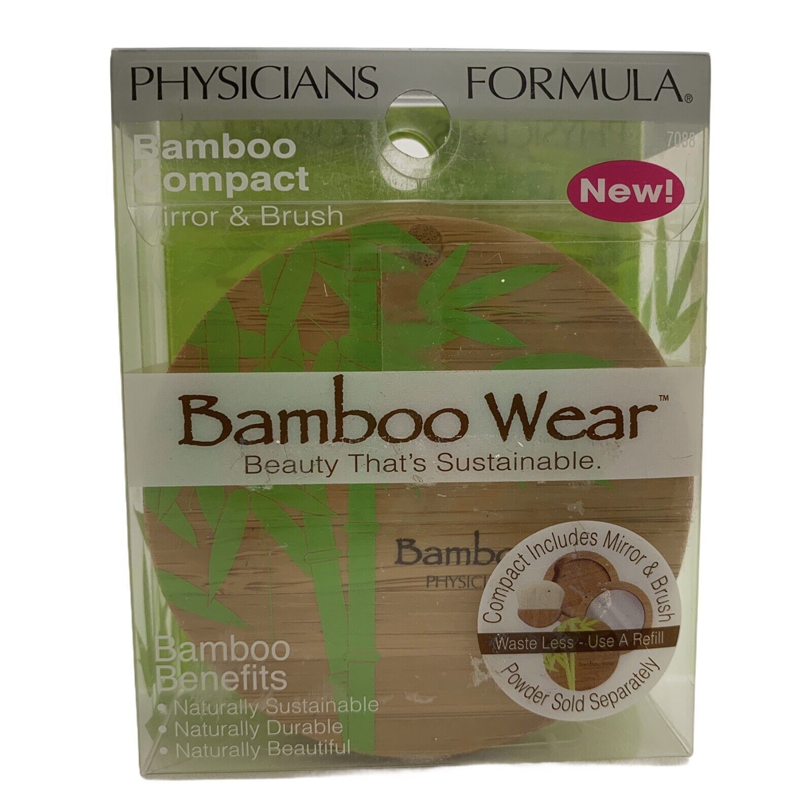 Physicians Formula Bamboo Compact with Mirror And Brush Only NEW IN BOX - $9.89
