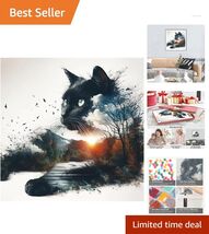 Beginner-Friendly Cat Landscape Diamond Painting Kit - Stress Relief Craft - $18.76