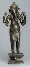 Ganesha - Ancien Khmer Style Bronze Angkor Wat Ganesha Statue Yoni - 88cm/35 &quot; - $3,207.56