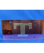UT UNIVERSITY OF TENNESSEE Silver T purple mirrored License Plate / Car Tag - £16.55 GBP