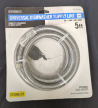 Everbilt 5 ft. Universal Dishwasher Supply Line 5&#39; Braided Stainless Ste... - £6.32 GBP