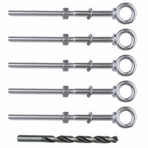 Muzata 5Pack 1/4&quot;-20 Heavy Duty Shoulder Lifting Ring Threaded Eyebolts With - $31.94