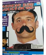 Mustache Handle Bar Black Synthetic Real Hair Rubies - £16.72 GBP