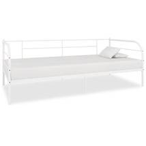 Daybed Frame White Metal 90x200 cm - £67.54 GBP