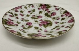 Vintage MV-2120 4.25” China White and Purple Floral Saucer - £15.92 GBP