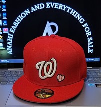 MLB-Washington Nationals 59FIFTY Fitted New Era Red/white Hat  New - $494.95 MXN