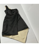 Halston Heritage Womens Side Zip Strapless A Line Dress Black/Ivory Size 2 - $27.96