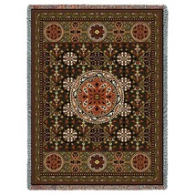 72x54 GOTHIC MEDALLION Geometric Medieval Tapestry Afghan Throw Blanket  - $63.36